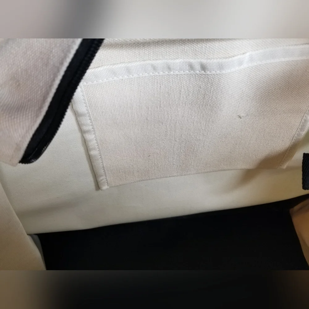 Monogrammed Black & Ivory Tote Bag - Picture 5 of 9